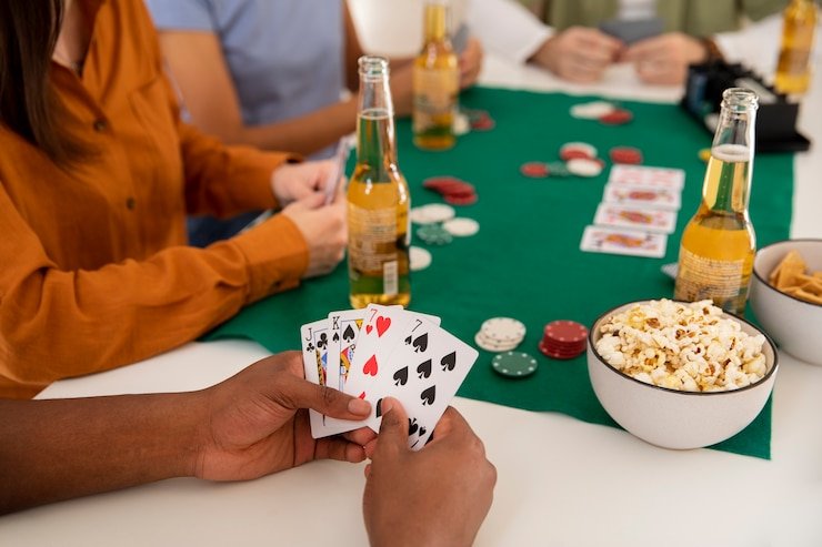 Tampilan mobile Speed Blackjack dengan tombol aksi dan chat dealer langsung